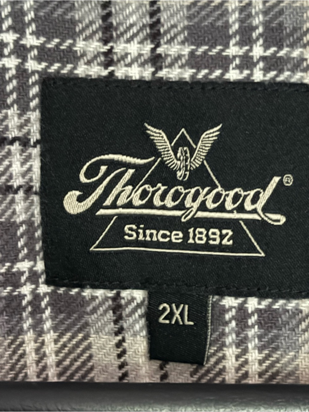 Thorogood Plaid Shirt - Gray & White - Picture 3 of 3